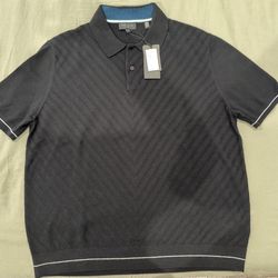 Ted Baker Chapal Chevron Stitch Polo Shirt ( Brand New With Tags)