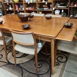 Mid Century Danish Teak Extra Large Expanding Dining Table 