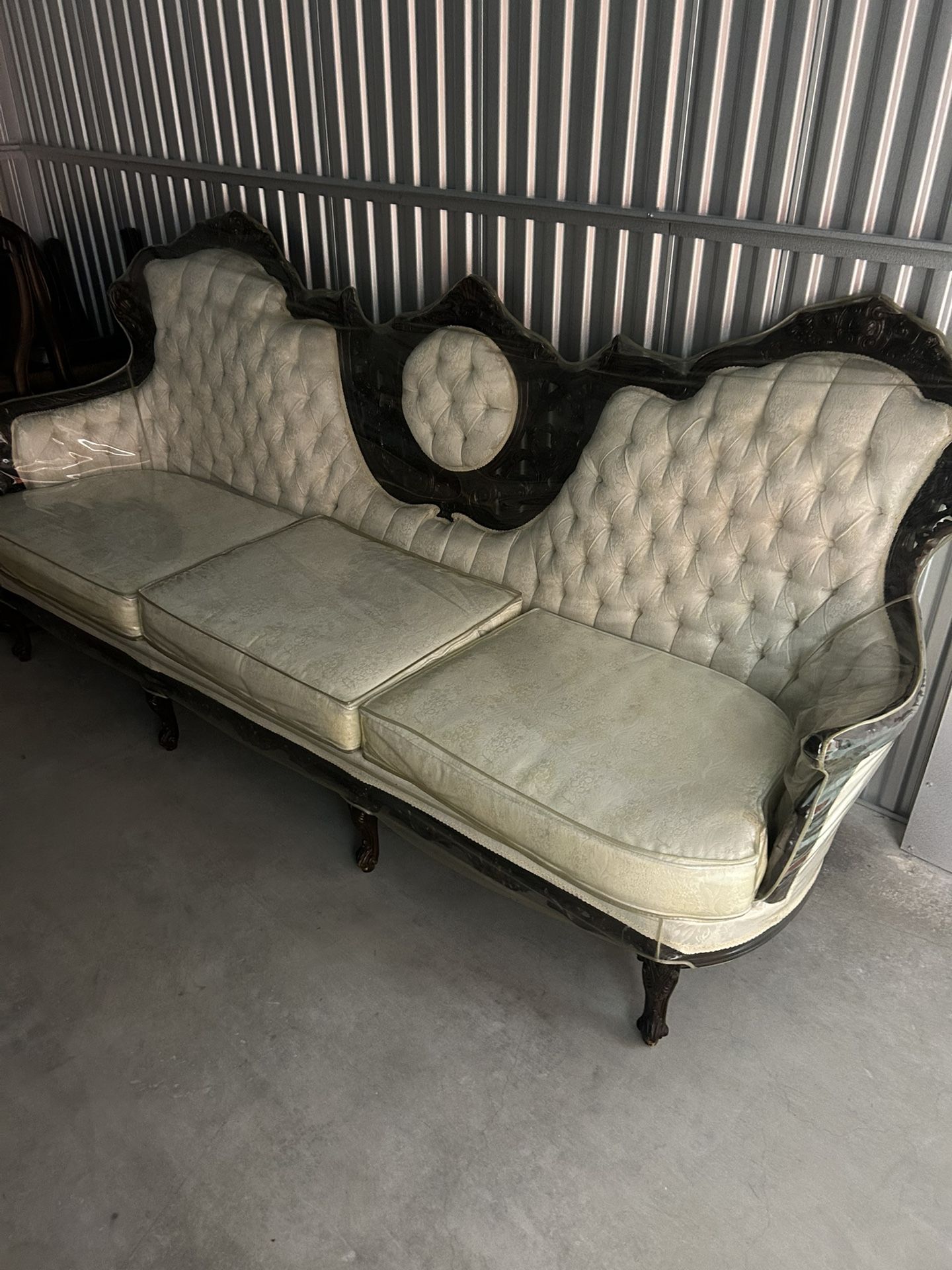 ANTIQUE COUCH AND CHAIR