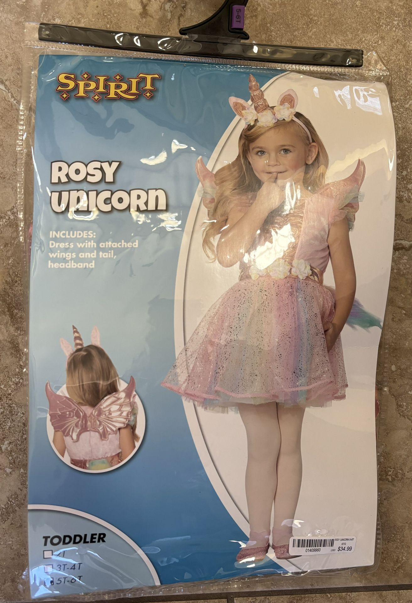 Girls Unicorn Costume Size 5T-6T Halloween Party