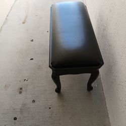 Faux Leather Black Piano Bench