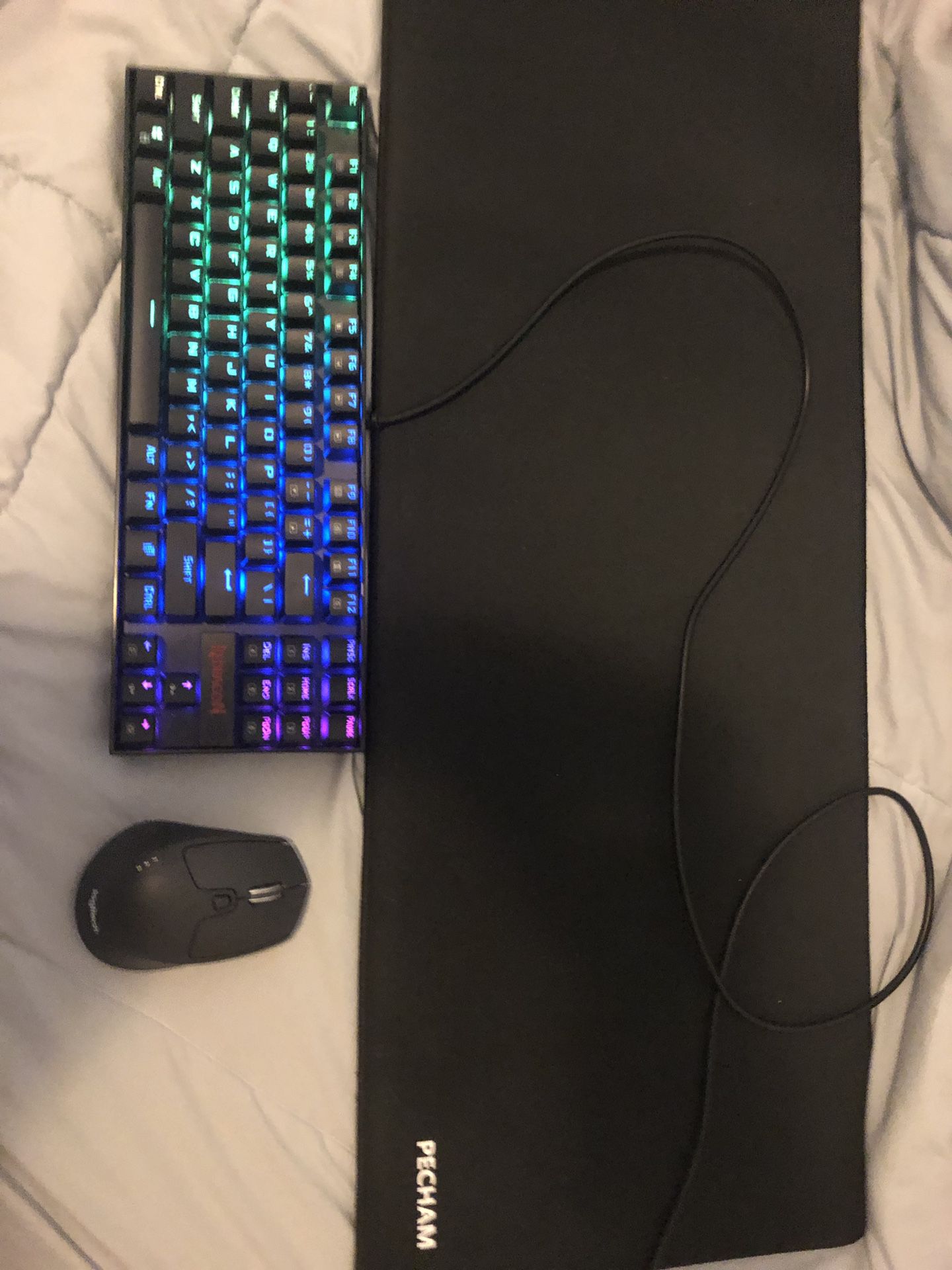 Logitech Mouse, RGB Keyboard, XXL Mousepad