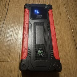 Car truck emergency rechargeable jump starter with cables