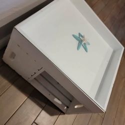 Coastal Glass Top SHADOW BOX Displat Style COFFEE TABLE 
