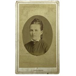 Antique Victorian Era Photograph Young Women 1870s CDV J. Lindegaard Norway