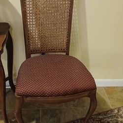 Vintage Wicker Back Chair