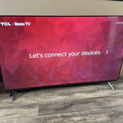 TCL 50” Roku Smart TV 4K UHD HDR With New Remote Control $140 Firm On Price