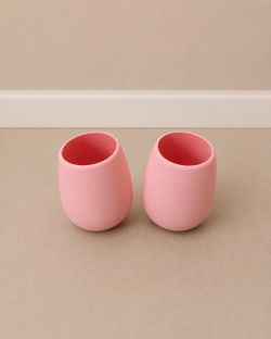 Set of 2 Pink Silicone Wine Tumblers