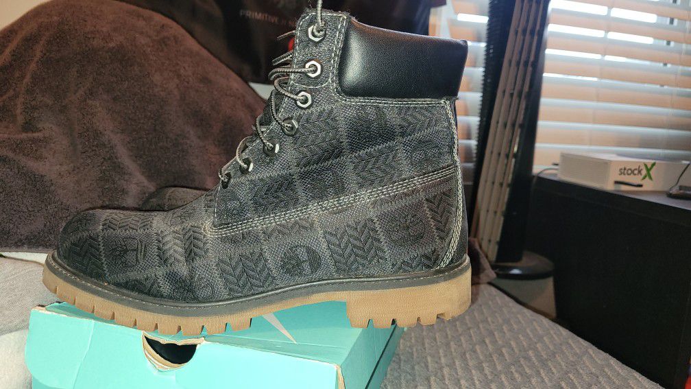 Timberland Premium Black Patch Boots Brand New Exclusive