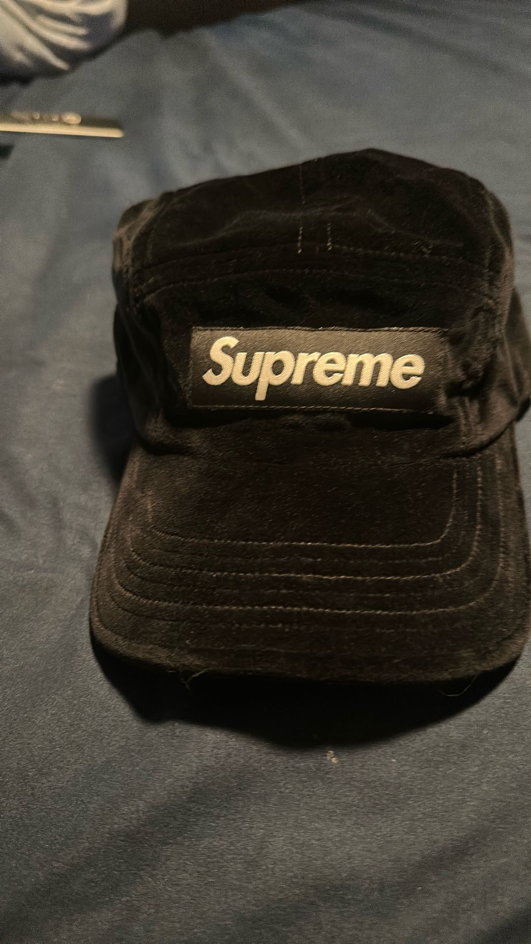 Supreme Velvet Camp Cap