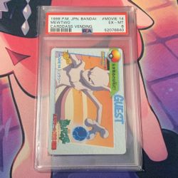 1998 Pokemon Mewtwo #MOVIE 14 Japanese Bandai Carddass Vending Psa 6