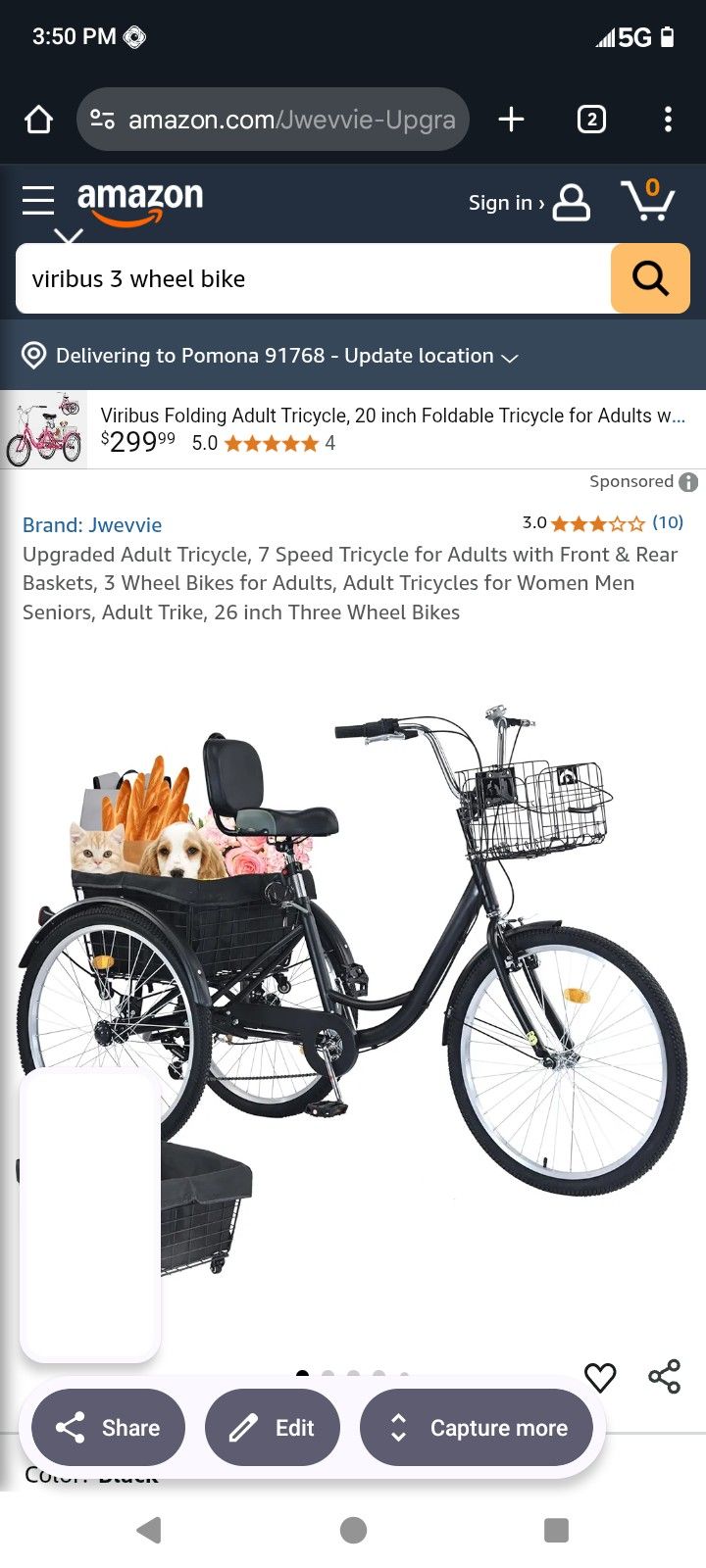 3 Wheel Bike Almost New 24 Inch
