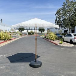 New 7.5’ Tassel Umbrella (Base not Includes)  with Fringe Outdoor Patio Pool Side Tilt 