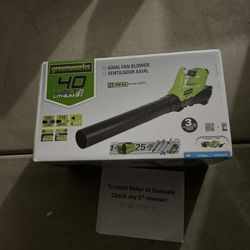 Greenworks 40V (110 MPH / 390 CFM) Cordless Axial Blower, 2.5Ah Battery and Charger Included