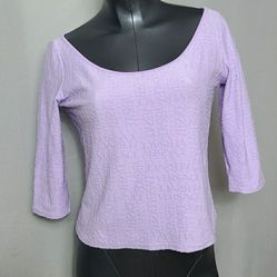 Versace Lavender Stretch Top with Logo NWT size 48