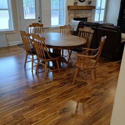 Solid Oak Table And Chairs 