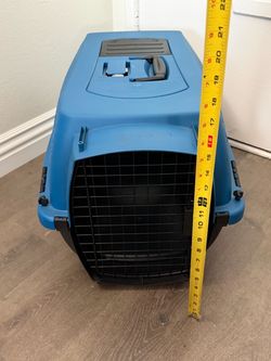Blue Black Pet Cat Dog Pets 26" Crate Carrier Kennel Travel Transport