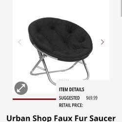 Faux Fur Saucer Chair