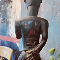 Carved Mail Male Wooden Figure