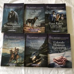 Love Inspired Suspense Romance Books - Lot Of 6 Large Print  