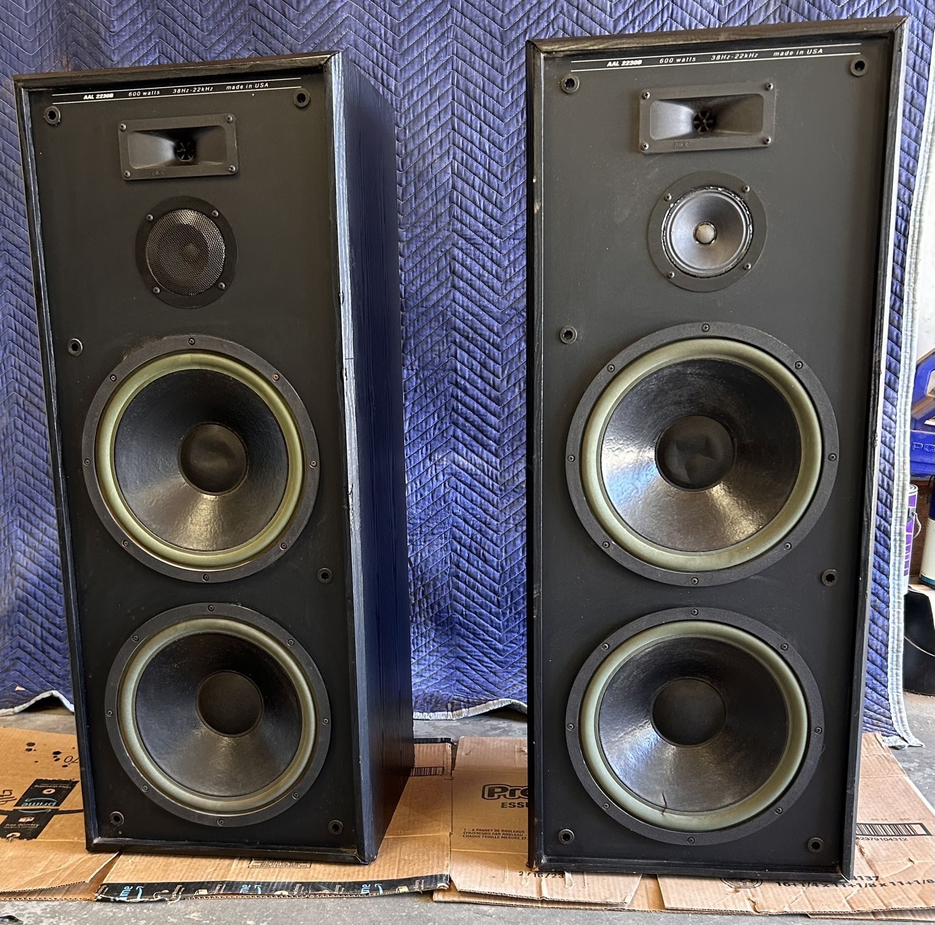 Pair Of Mtx Aa L 2230 B Black Tower Speakers 600 W Monsters