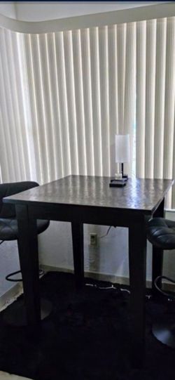 Black Pub-Style High Table – Made in India
