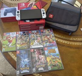 ‼️OLED Console Bundle With Games Working Perfectly and Controller Plus case ‼️