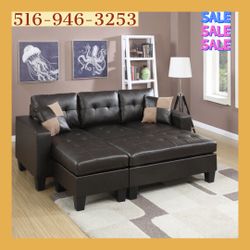 Sectionals with ottoman $399 $1 down no credit check financing