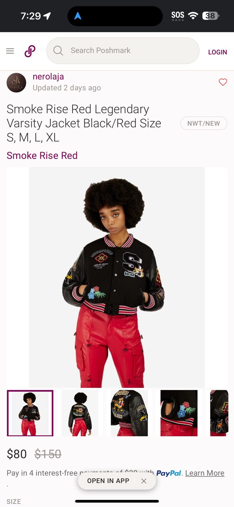 Heritage Outerwear: Smoke Rise Red Letterman Jacket Brand New