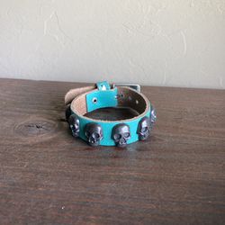 Turquoise Bracelet With Skulls