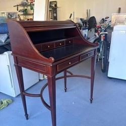 Bombay Roll-Top Secretary Desk – Mahogany, Vintage, Solid Wood