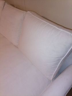 White Velvet Couch for Sale $200.00
