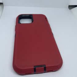 For iPhone 12 / 12 Pro  Red Hard Case Cover Protector 