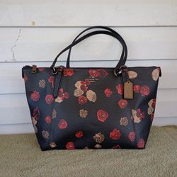AVA TOTE IN HALFTONE FLORAL PRINT COATED CANVAS (COACH F55541)