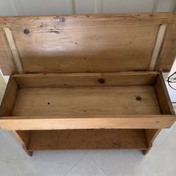 BIG REDUCTION! Solid Wood Accent Storage Bench