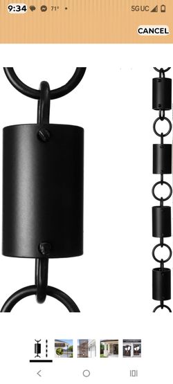 Gutter downspout rain chain 8.5 ft