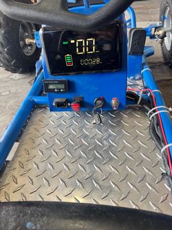 72v Electric Go-Kart Blue Frame with Digital Display