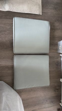 Two Patio Cushions Gray Grey