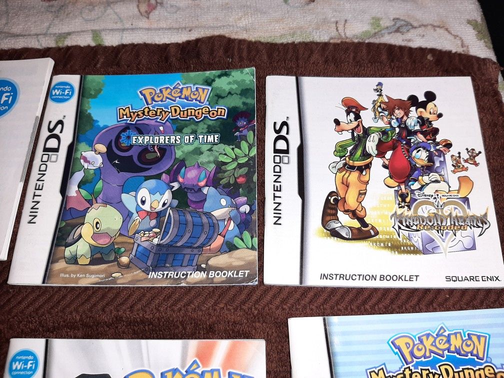 Nintendo DS Instuction Booklets/ Manuals From $10. To $35.00