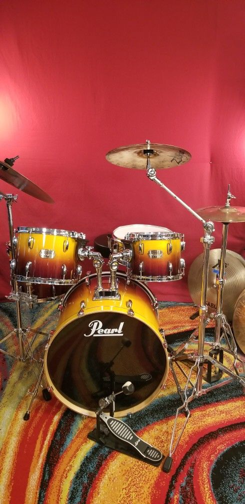 Drum Set Pearl 5pc Complete Set