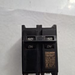 50 Amp 2 Pole Circuit Breaker, Challenger, Eaton