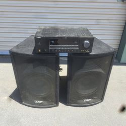Two 15" Speakers W/ Free RECEIVER 