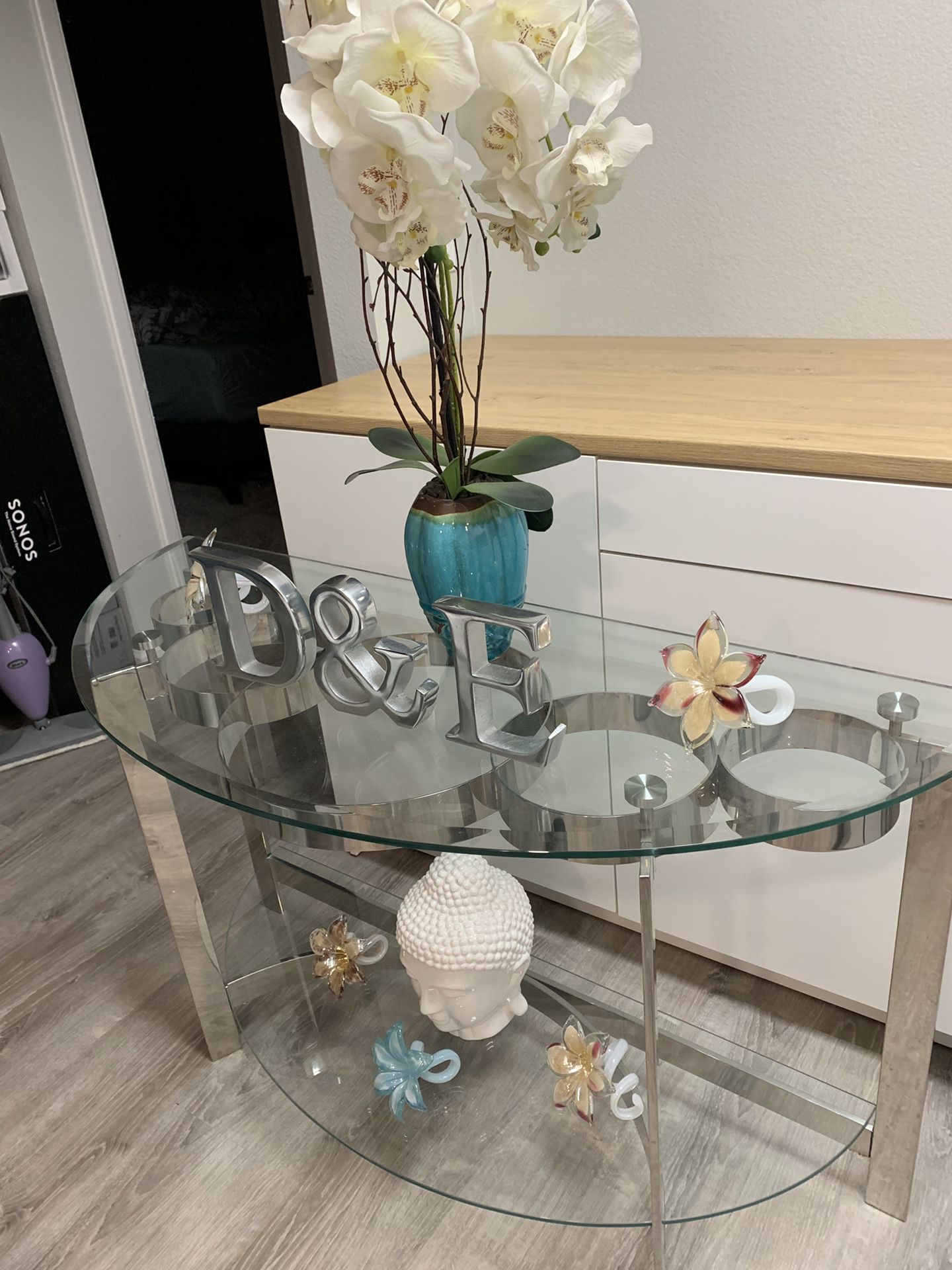 Table console, hall table, glass table