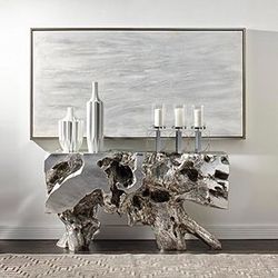 Silver console table