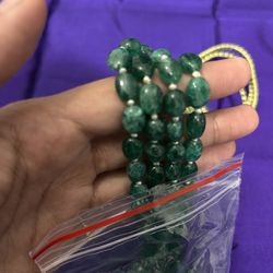 Colombian Emerald Beads 26”