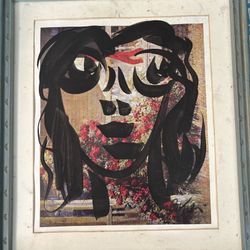 Original Peter Keil Abstract Expressionist Portrait Acrylic On Cardboard 13x11