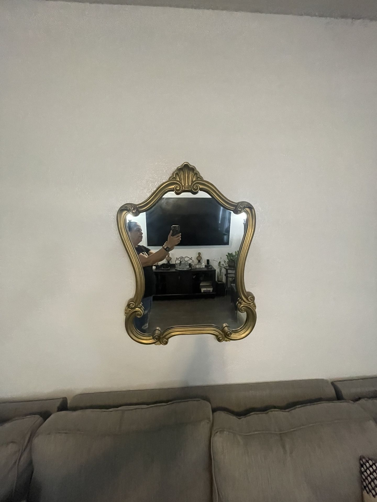 Antique Wood Mirror For Sale