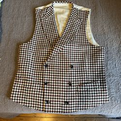 Suitsupply Vest- Red Houndstooth 