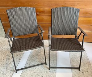Hampton Bay Metal Folding Patio Chairs