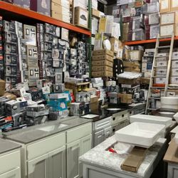 Chandeliers, outdoor lights, vessel sinks, faucets  Vanities. $60-$700